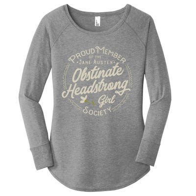 Obstinate Headstrong Jane Austen Pride And Prejudice Gift Women's Perfect Tri Tunic Long Sleeve Shirt