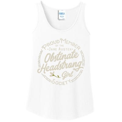 Obstinate Headstrong Jane Austen Pride And Prejudice Gift Ladies Essential Tank