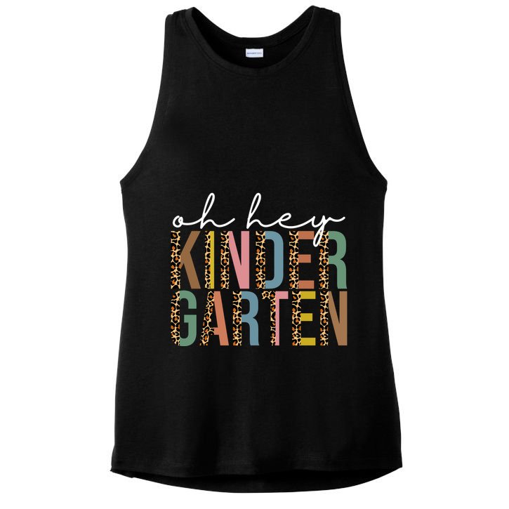 Oh Hey Kindergarten Back To School Ladies PosiCharge Tri-Blend Wicking Tank