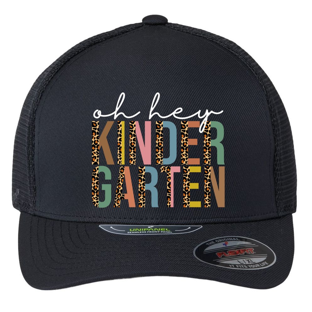 Oh Hey Kindergarten Back To School Flexfit Unipanel Trucker Cap