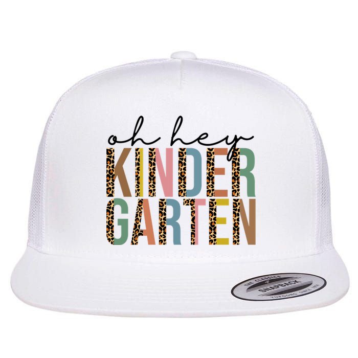 Oh Hey Kindergarten Back To School Flat Bill Trucker Hat