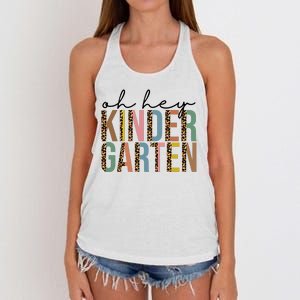 Oh Hey Kindergarten Back To School Women's Knotted Racerback Tank