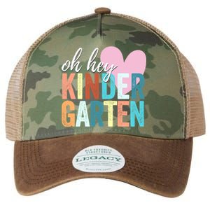 Oh Hey Kindergarten Back To School Students Teacher Retro Funny Gift Legacy Tie Dye Trucker Hat