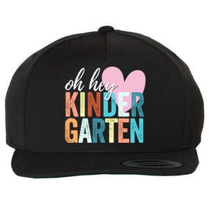 Oh Hey Kindergarten Back To School Students Teacher Retro Funny Gift Wool Snapback Cap