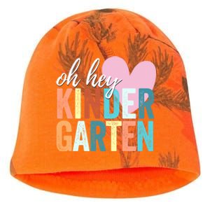 Oh Hey Kindergarten Back To School Students Teacher Retro Funny Gift Kati - Camo Knit Beanie