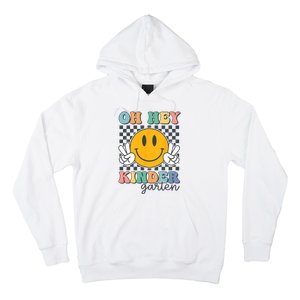 Oh Hey Kindergarten Teachers Kids Retro Smile Back To School Hoodie