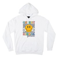 Oh Hey Kindergarten Teachers Kids Retro Smile Back To School Hoodie