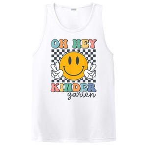 Oh Hey Kindergarten Teachers Kids Retro Smile Back To School PosiCharge Competitor Tank