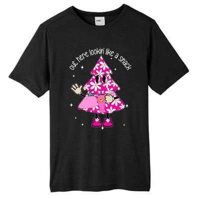 Out Here Lookin Like A Snack Funny Christmas Pink Tree Gift Tall Fusion ChromaSoft Performance T-Shirt