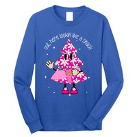 Out Here Lookin Like A Snack Funny Christmas Pink Tree Gift Long Sleeve Shirt