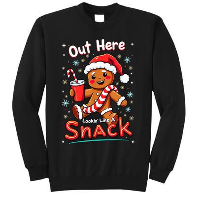 Out Here Looking Like A Snack Christmas Funny Boujee Xmas Sweatshirt
