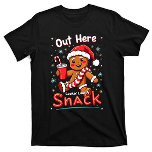 Out Here Looking Like A Snack Christmas Funny Boujee Xmas T-Shirt