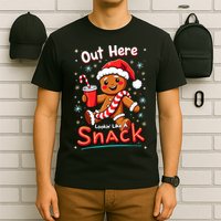 Out Here Looking Like A Snack Christmas Funny Boujee Xmas T-Shirt