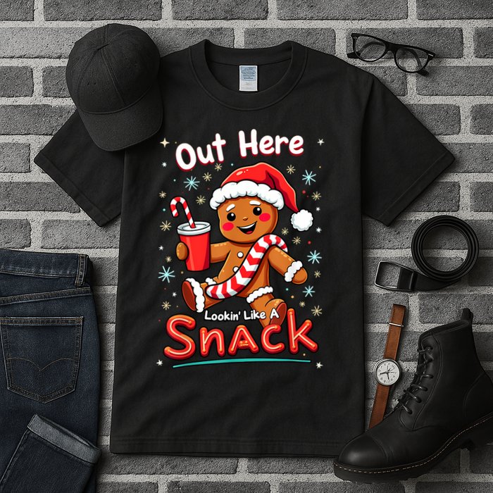 Out Here Looking Like A Snack Christmas Funny Boujee Xmas Tall T-Shirt