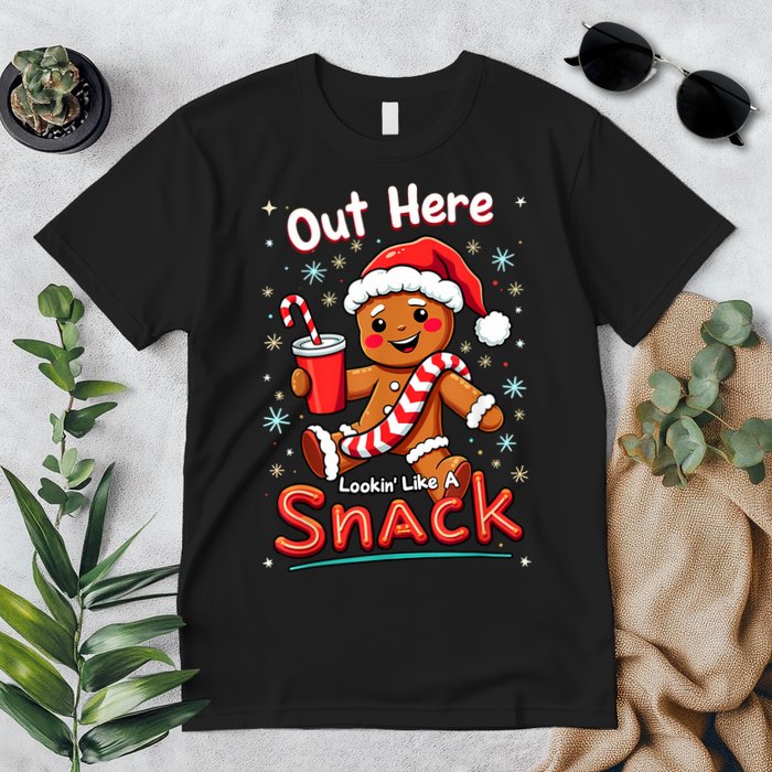 Out Here Looking Like A Snack Christmas Funny Boujee Xmas Premium T-Shirt