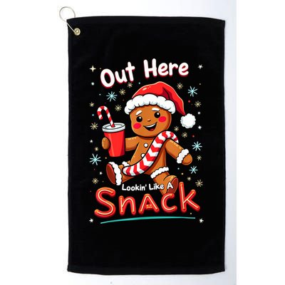 Out Here Looking Like A Snack Christmas Funny Boujee Xmas Golf Towel