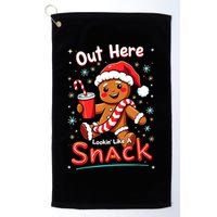 Out Here Looking Like A Snack Christmas Funny Boujee Xmas Golf Towel