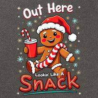 Out Here Looking Like A Snack Christmas Funny Boujee Xmas Cotton Canvas Backpack