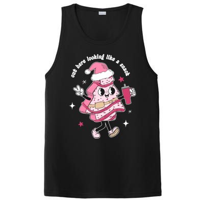 Out Here Lookin Like A Snack Pink Christmas Tree Cake Boojee Gift PosiCharge Competitor Tank