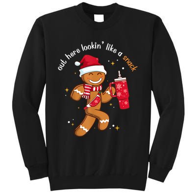 Out Here Looking Like A Snack Boujee Christmas Gingerbread Sweatshirt