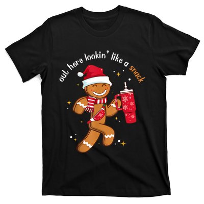 Out Here Looking Like A Snack Boujee Christmas Gingerbread T-Shirt