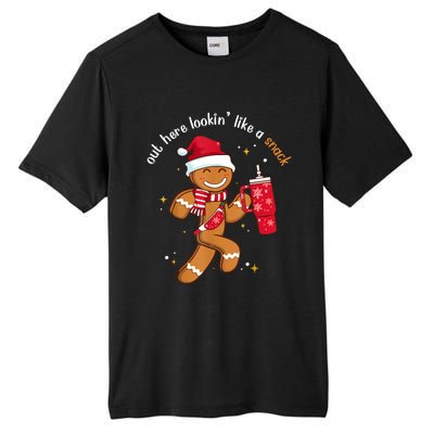 Out Here Looking Like A Snack Boujee Christmas Gingerbread Tall Fusion ChromaSoft Performance T-Shirt