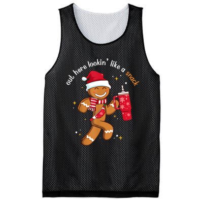 Out Here Looking Like A Snack Boujee Christmas Gingerbread Mesh Reversible Basketball Jersey Tank