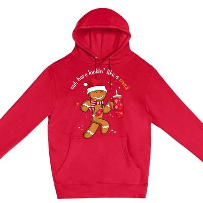 Out Here Looking Like A Snack Boujee Christmas Gingerbread Premium Pullover Hoodie