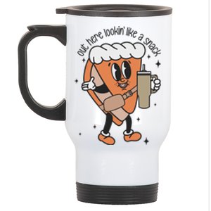 Out Here Lookin Like A Snack Pumpkin Pie Thanksgiving Gift Stainless Steel Travel Mug