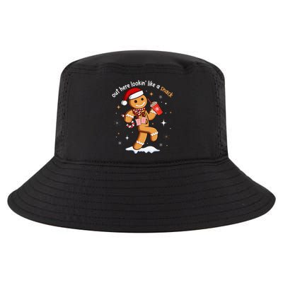 Out Here Looking Like A Snack Funny Boujee Xmas Gingerbread Cool Comfort Performance Bucket Hat