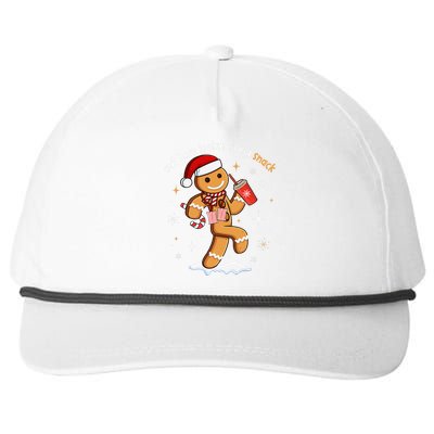 Out Here Looking Like A Snack Funny Boujee Xmas Gingerbread Snapback Five-Panel Rope Hat