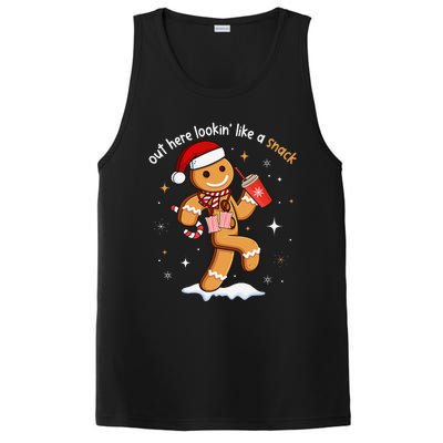 Out Here Looking Like A Snack Funny Boujee Xmas Gingerbread PosiCharge Competitor Tank