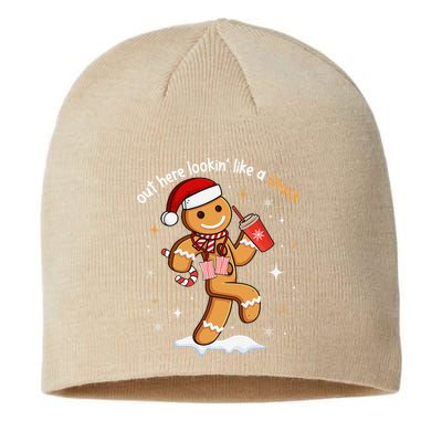 Out Here Looking Like A Snack Funny Boujee Xmas Gingerbread Sustainable Beanie