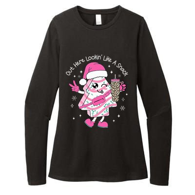 Out Here Looking Like A Snack Cute Boo Jee Xmas Trees Cakes Womens CVC Long Sleeve Shirt