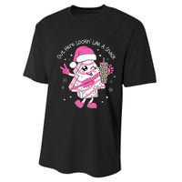 Out Here Looking Like A Snack Cute Boo Jee Xmas Trees Cakes Performance Sprint T-Shirt