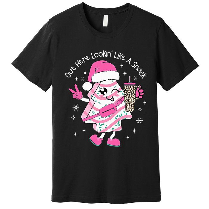 Out Here Looking Like A Snack Cute Boo Jee Xmas Trees Cakes Premium T-Shirt