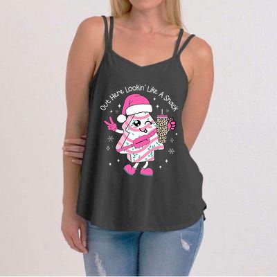 Out Here Looking Like A Snack Cute Boo Jee Xmas Trees Cakes Women's Strappy Tank