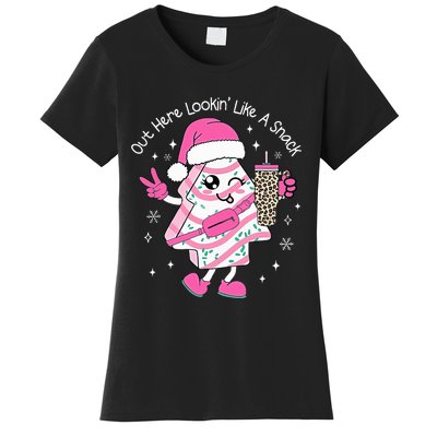 Out Here Looking Like A Snack Cute Boo Jee Xmas Trees Cakes Women's T-Shirt