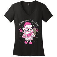 Out Here Looking Like A Snack Cute Boo Jee Xmas Trees Cakes Women's V-Neck T-Shirt