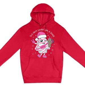 Out Here Looking Like A Snack Cute Boo Jee Xmas Trees Cakes Premium Pullover Hoodie