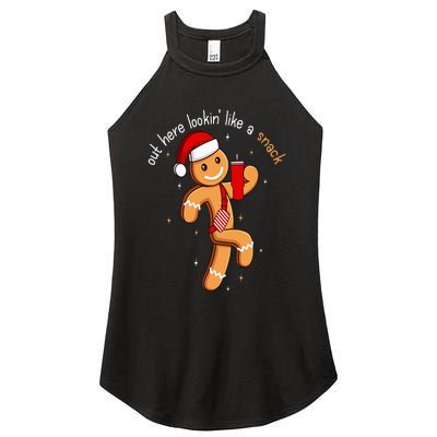 Out Here Looking Like A Snack Funny BouJee Xmas Gingerbread Women's Perfect Tri Rocker Tank