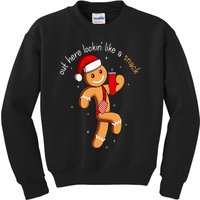 Out Here Looking Like A Snack Funny BouJee Xmas Gingerbread Kids Sweatshirt