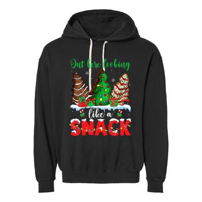 Out Here Looking Like A Snack Christmas Trees Garment-Dyed Fleece Hoodie