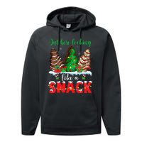 Out Here Looking Like A Snack Christmas Trees Performance Fleece Hoodie