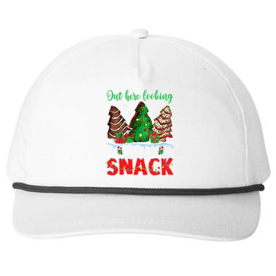 Out Here Looking Like A Snack Christmas Trees Snapback Five-Panel Rope Hat