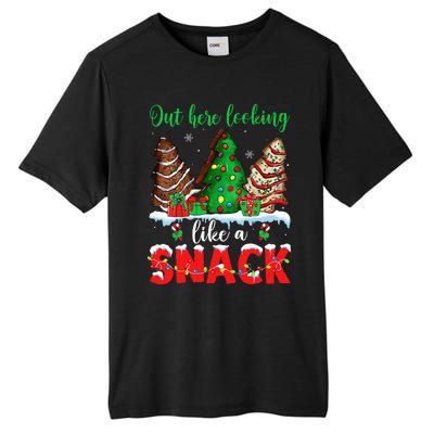 Out Here Looking Like A Snack Christmas Trees Tall Fusion ChromaSoft Performance T-Shirt