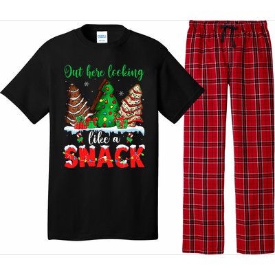 Out Here Looking Like A Snack Christmas Trees Pajama Set