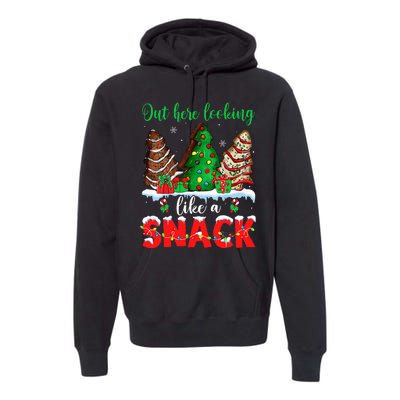 Out Here Looking Like A Snack Christmas Trees Premium Hoodie