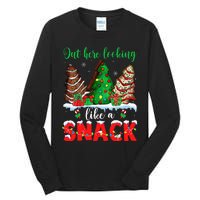 Out Here Looking Like A Snack Christmas Trees Tall Long Sleeve T-Shirt