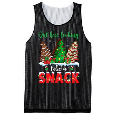 Out Here Looking Like A Snack Christmas Trees Mesh Reversible Basketball Jersey Tank